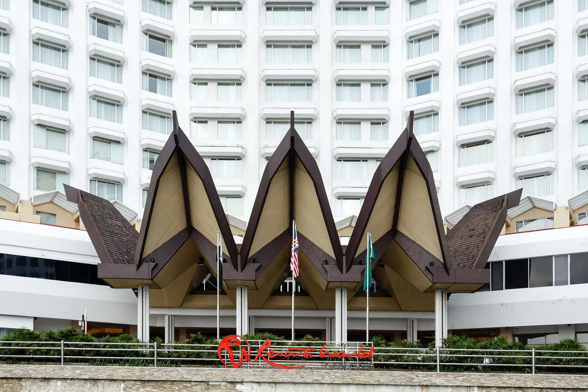 The Resorts World Genting hotel complex on the hilltop at Genting Highlands